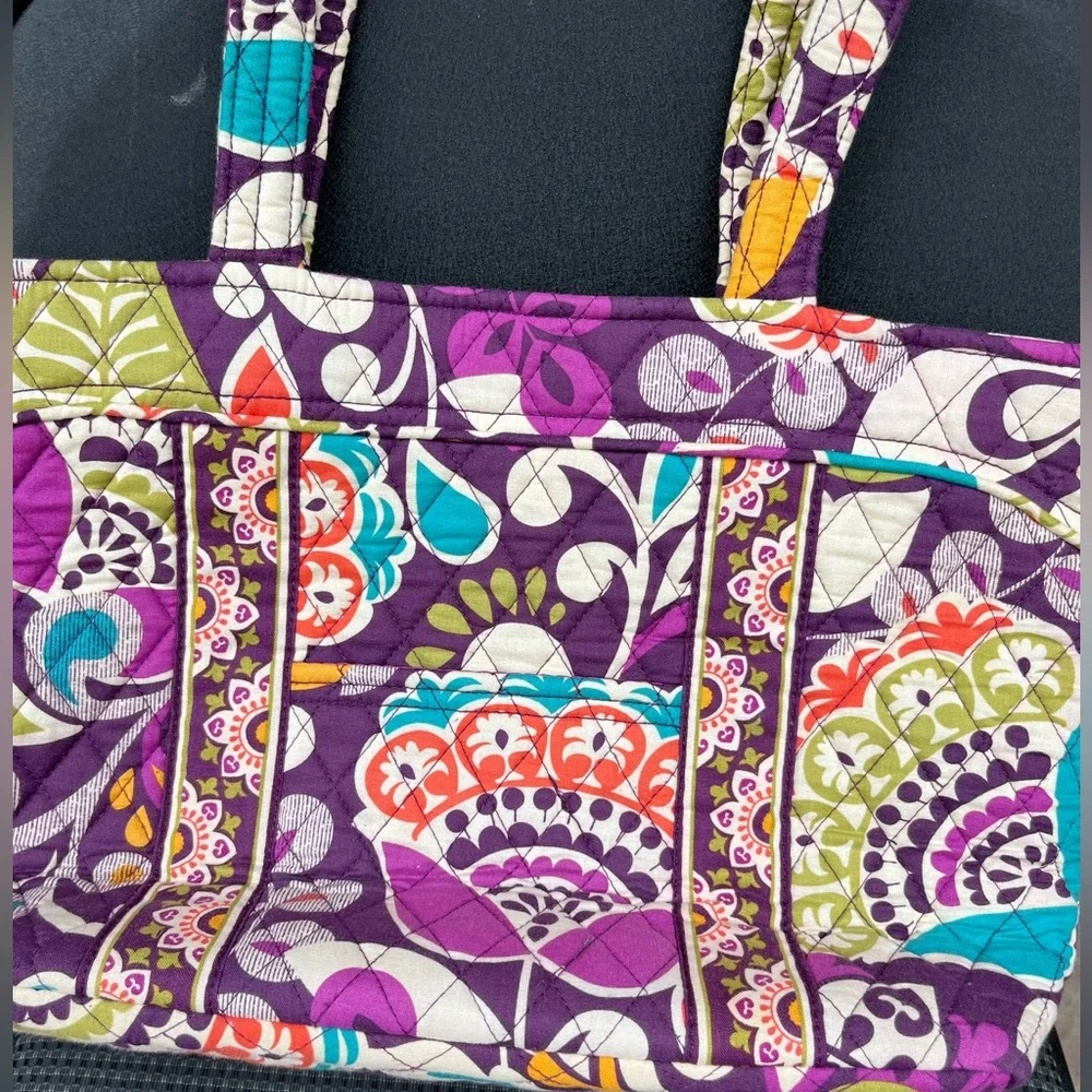 Vera Bradley plum crazy purse shoulder bag purple - Picture 5 of 9
